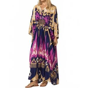 NEW MISS JUNE PARIS melody caftan dress in multi